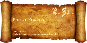 Maria Zsuzsa névjegykártya